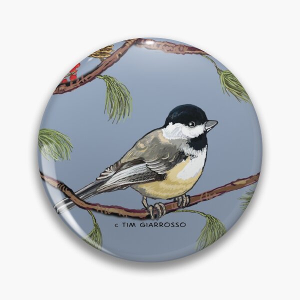 Item preview, Chickadee & Pine Boughs designed and sold by halfmoonharry.