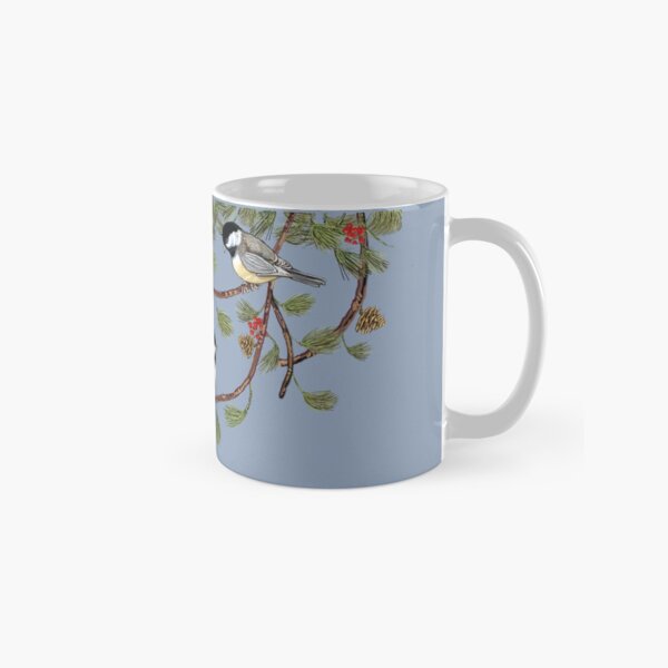 Item preview, Chickadee & Pine Boughs designed and sold by halfmoonharry.