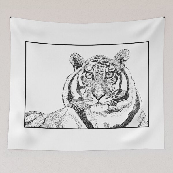 Item preview, Stippling Tiger designed and sold by AngusHillsArt.