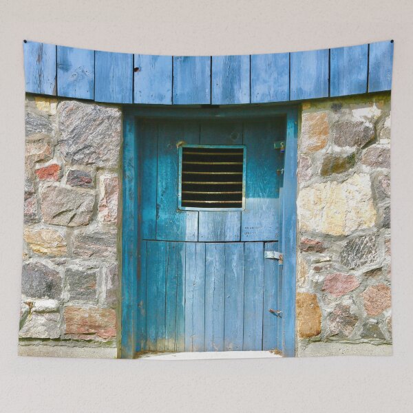 Item preview, Stone Wall Blue Door designed and sold by Orchyd.