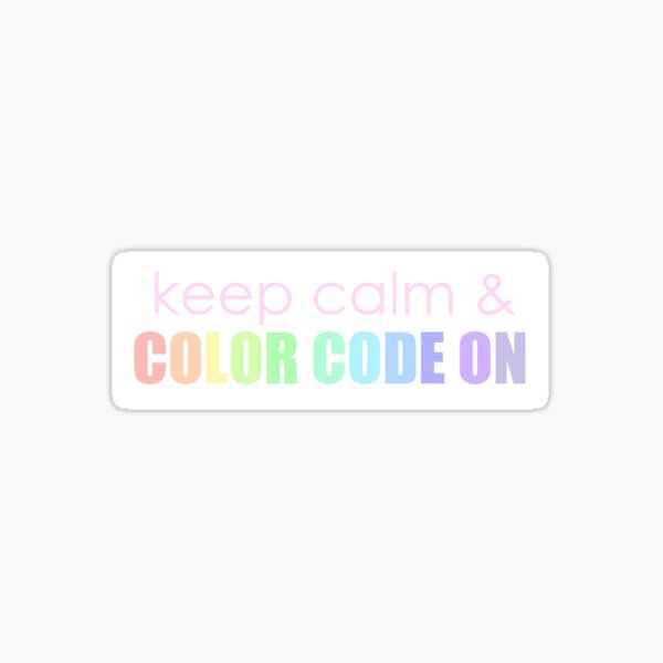 Color Code Stickers Redbubble - buena vista roblox wiki code