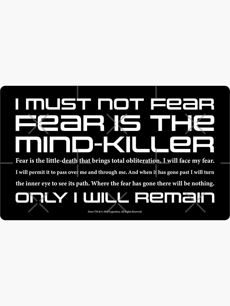 Thumbnail 3 of 3, Sticker, Dune Litany against Fear designed and sold by Eenig.