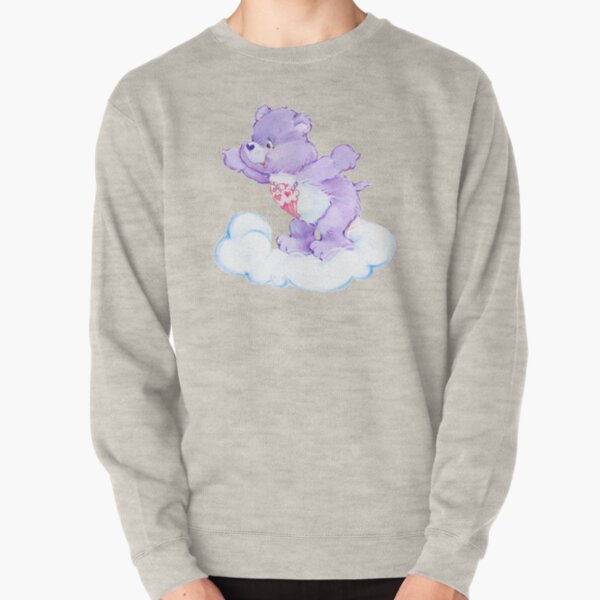 CARE CLASSIC BEARS purple bear 90S 80S RAINBOW Y2K 2000S nostalgia print Pullover Sweatshirt