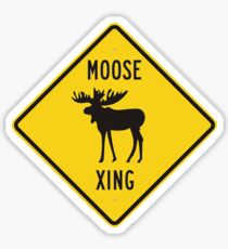 Moose Xing Sticker