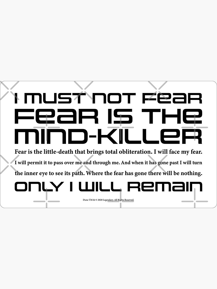Thumbnail 3 of 3, Sticker, Dune Litany against Fear designed and sold by Eenig.