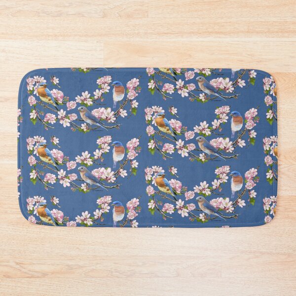 Item preview, Bluebirds & Apple Blossoms designed and sold by halfmoonharry.