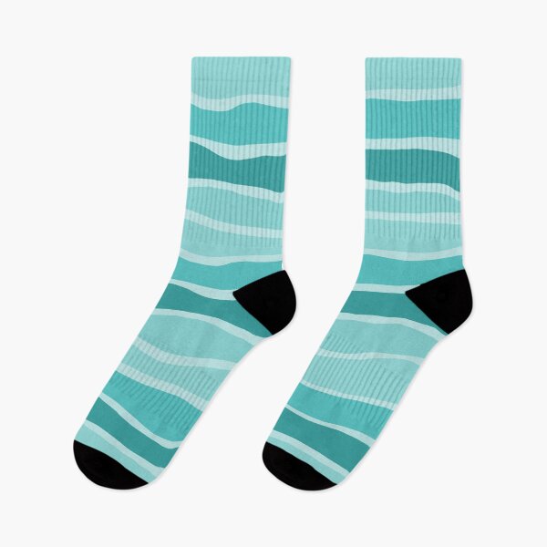 Item preview, Organic Blue Ocean Stripes - Stripe Pattern in Turquoise Teal designed and sold by kierkegaard.