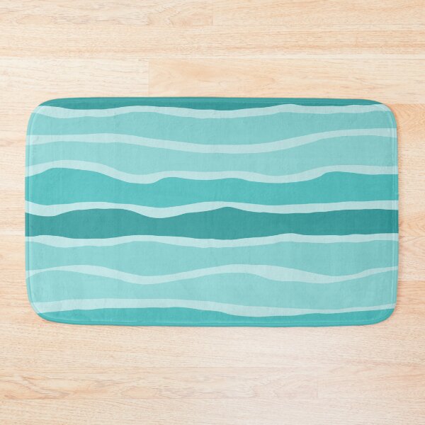 Item preview, Organic Blue Ocean Stripes - Stripe Pattern in Turquoise Teal designed and sold by kierkegaard.