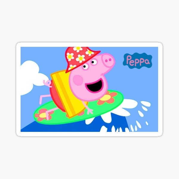Surfer Peppa Pig Sticker