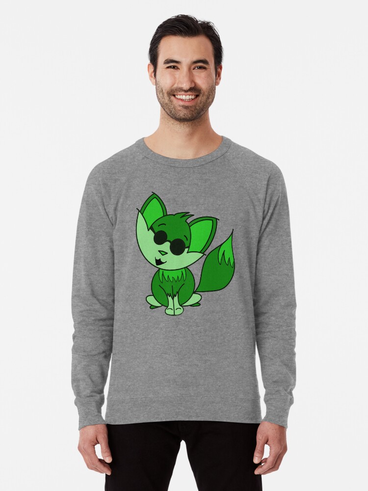 Alternate view of Cute Cool Fox Baby Green Lightweight Sweatshirt