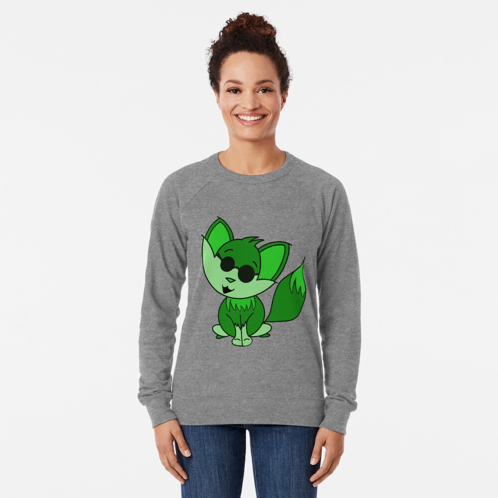 Cute Cool Fox Baby Green Lightweight Sweatshirt