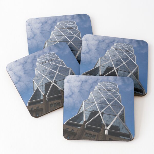 Item preview, Lines, Triangles and Cloud Puffs - Hearst Tower in Manhattan, New York City, NY, USA designed and sold by Georgia Mizuleva.