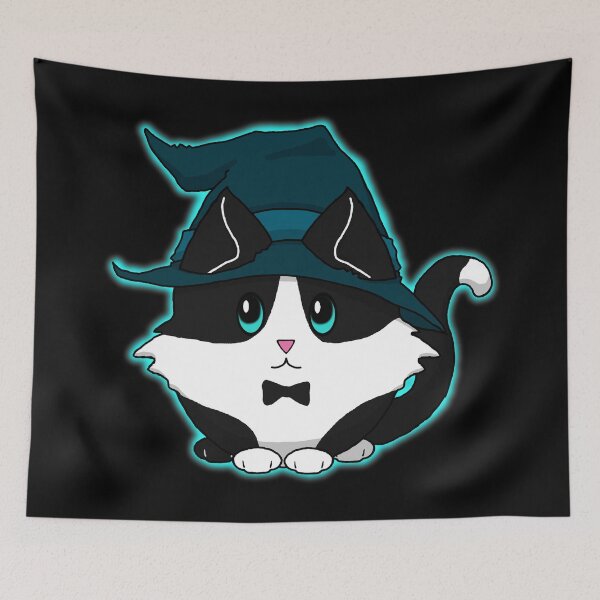 Item preview, Cute n Fluffy - Turquoise Kitty Witch designed and sold by Katrina Montgomery.