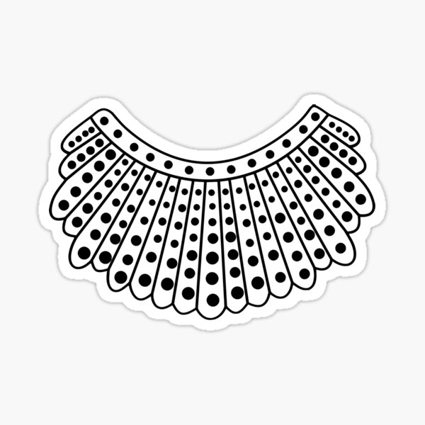 Notorious RBG, RBG Collar, Ruth Bader Ginsburg Sticker