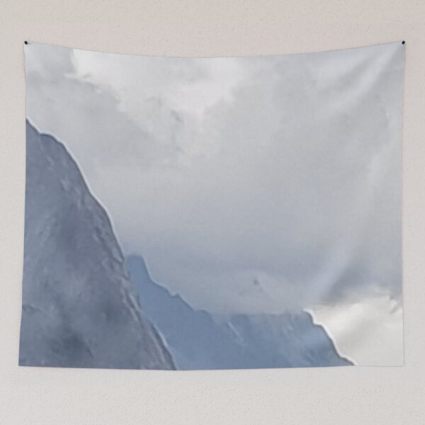 Item preview, Blue mountain haze and clouds - greys, green, blue, white. Mountains near Courmayeur, Italy. designed and sold by JellyBeenzz.