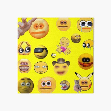 Cursed Emoji Art Board Print By Snotdesigns Redbubble