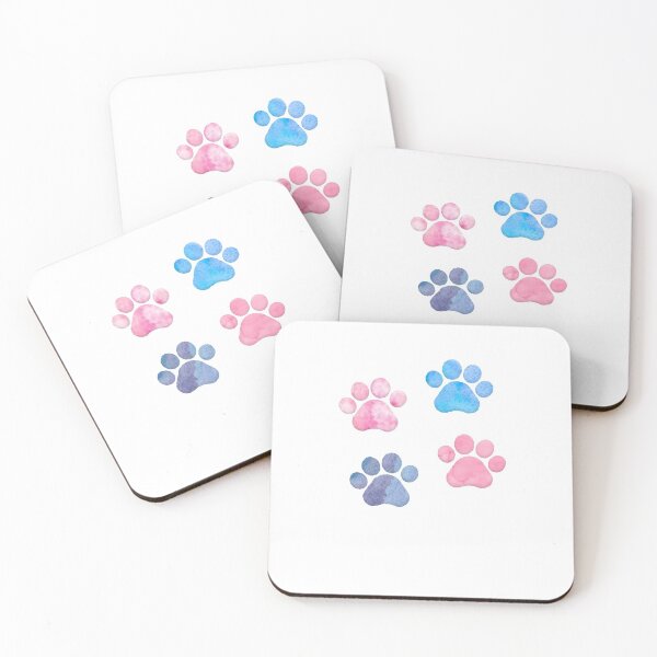 Item preview, Blue Pink Paws Cute Pets Dog Cat designed and sold by sharedipmemes.