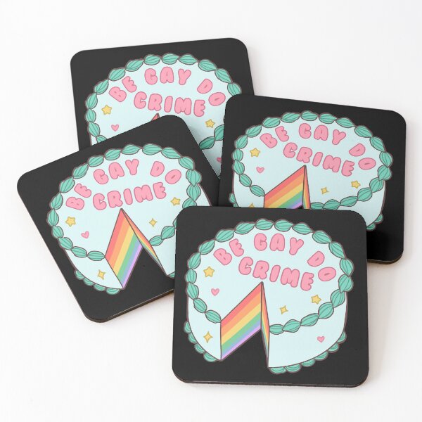 Item preview, BE GAY DO CRIME Cute Pastel Cake Pride LGBTQ  designed and sold by SugarSaint.