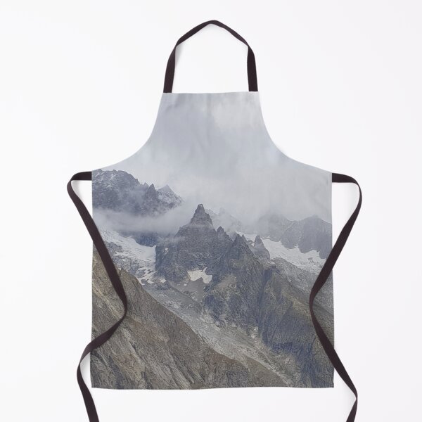 Item preview, Jagged mountain tops, haze and clouds - greys, green, blue, white. Mountains near Courmayeur, Italy. designed and sold by JellyBeenzz.