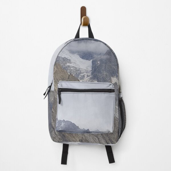 Item preview, Jagged mountain tops, haze and clouds - greys, green, blue, white. Mountains near Courmayeur, Italy. designed and sold by JellyBeenzz.