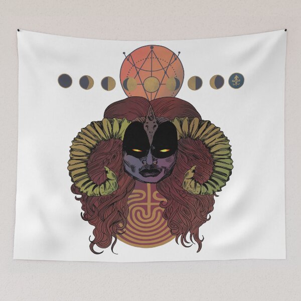 Item preview, Horned Goddess Moon Phase Doom Design designed and sold by Grimdol Fair.