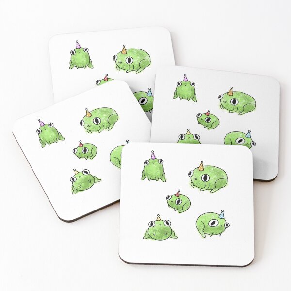 Item preview, Frogs with Party Hats designed and sold by softbluesocks.