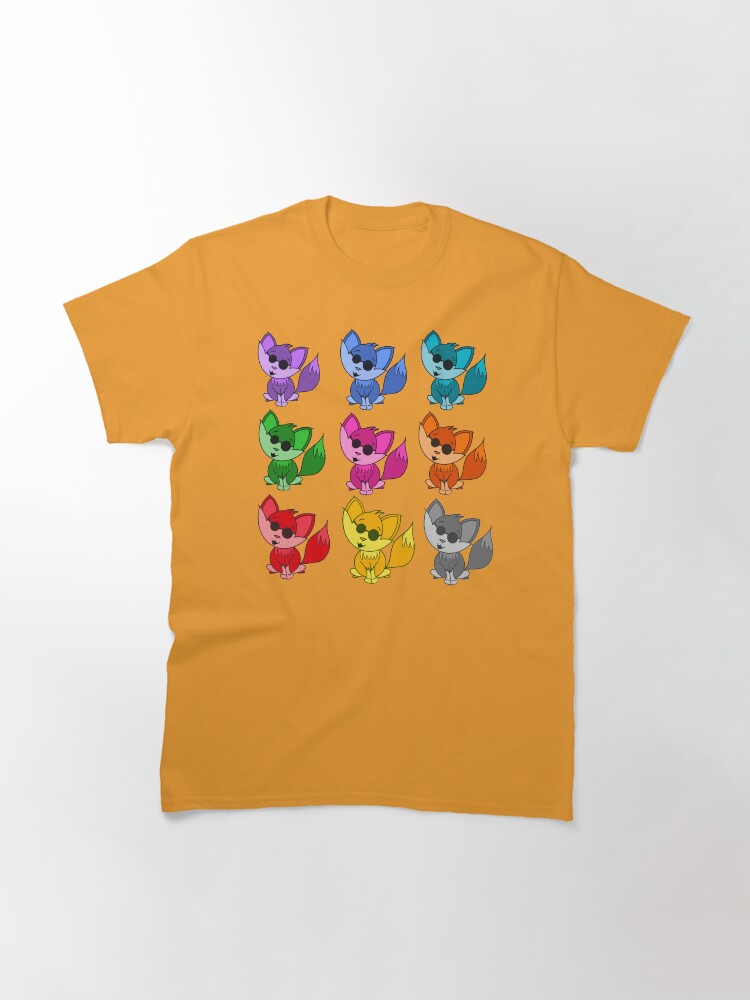 Thumbnail 2 of 7, Classic T-Shirt, Cute Cool Foxes Babies Rainbow Multi designed and sold by HappigalArt.