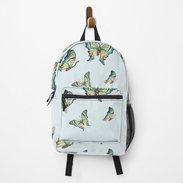 Item preview, Watercolor Blue Butterflies on Aqua Blue designed and sold by Sharon Schwalbe.