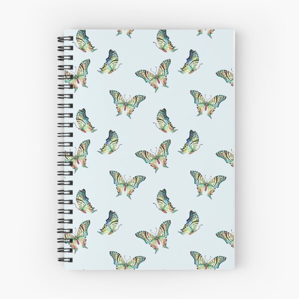 Item preview, Watercolor Blue Butterflies on Aqua Blue designed and sold by Sharon Schwalbe.