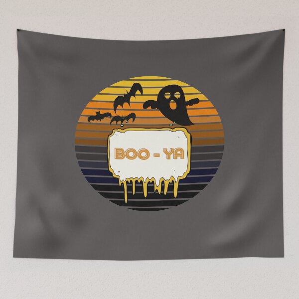 Item preview, Boo-Ya spooky halloween ghost bat designed and sold by Joanna Durkin.