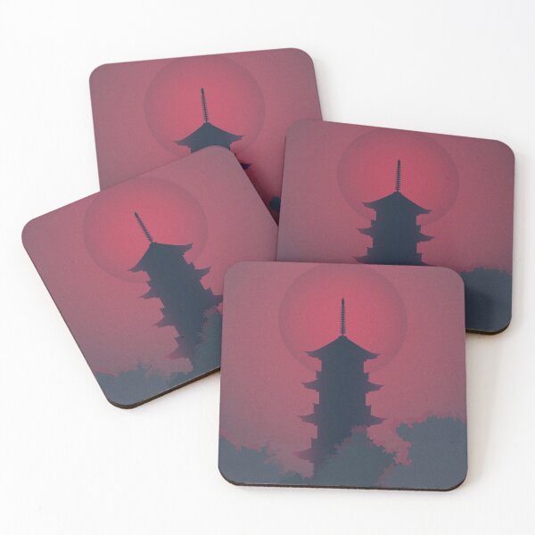 Item preview, Japanese Pagoda with Red Sun designed and sold by MythoCulture.