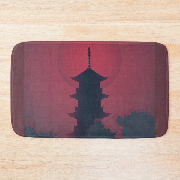Item preview, Japanese Pagoda with Red Sun designed and sold by MythoCulture.