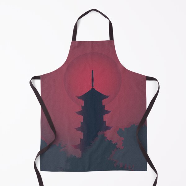 Item preview, Japanese Pagoda with Red Sun designed and sold by MythoCulture.