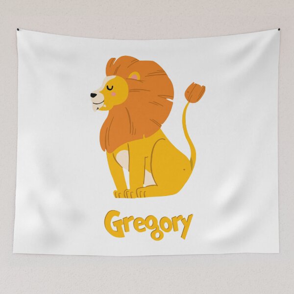 Item preview, Gregory Lion Baby Boy Wild Animal Name designed and sold by HelloFromAja.