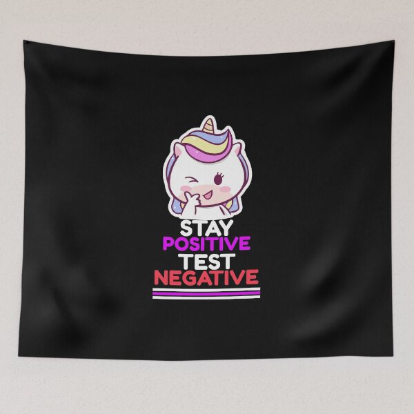 Item preview, Unicorn Stay Positive Test Negative Corona Covid-19 designed and sold by Paulina Vanlife.