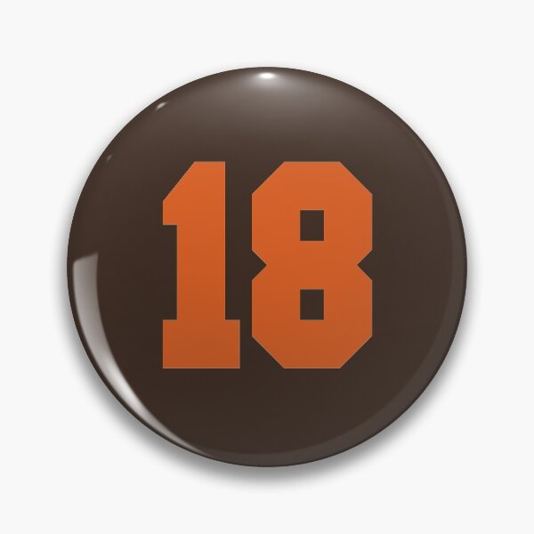 Item preview, 18 Number Cleveland Sports Eighteen Brown Jersey designed and sold by HelloFromAja.