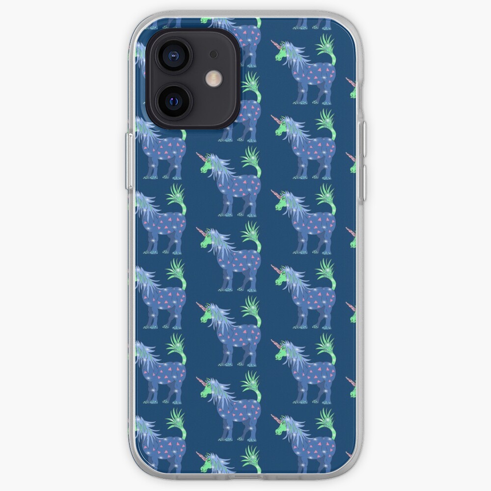 Mystical Magical Unicorn Blue iPhone Case & Cover