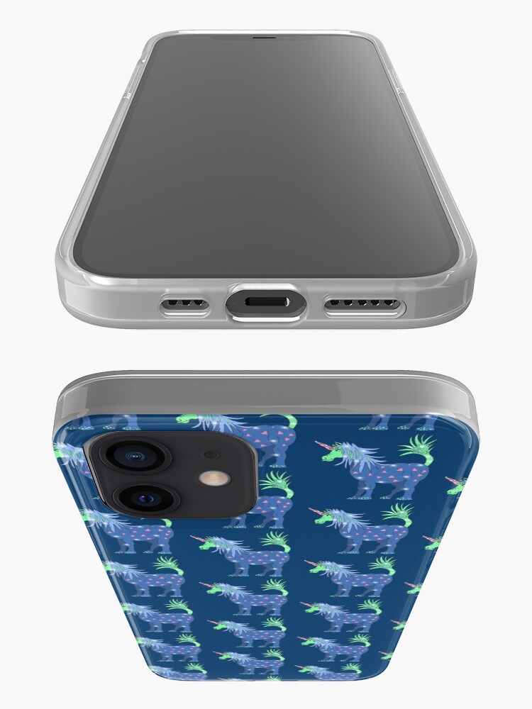 Alternate view of Mystical Magical Unicorn Blue iPhone Case & Cover