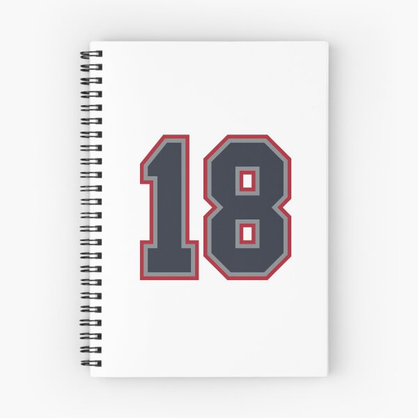 Item preview, 18 Navy Grey Red Sports Number Eighteen designed and sold by HelloFromAja.