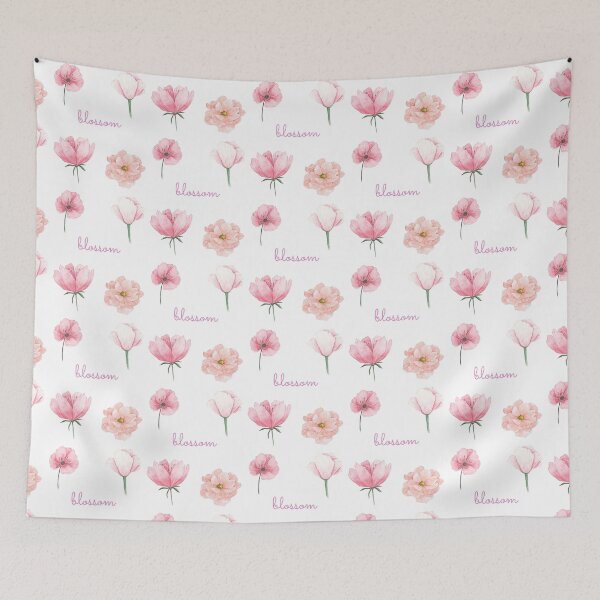 Aperçu de l'œuvre Pack de collection de fleurs chics en aquarelle rose pastel créée et vendue par delinscious.