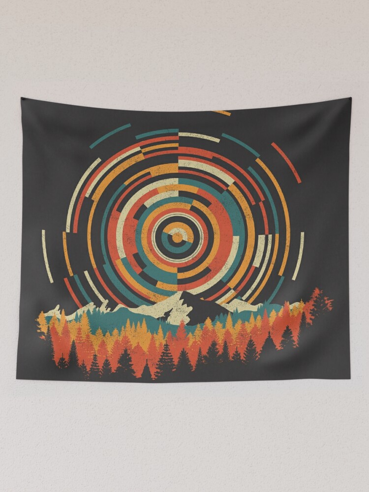 Thumbnail 2 of 3, Tapestry, The Geometry of Sunrise designed and sold by digsy.