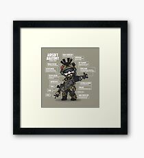 AIRSOFT ANATOMY (white writing) Framed Print