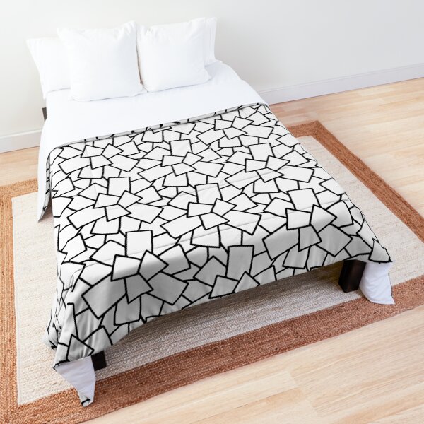 Tiles Abstract Black and White Comforter