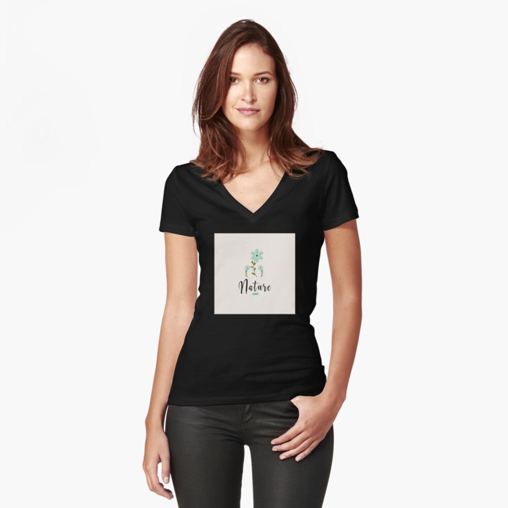 Item preview, Fitted V-Neck T-Shirt designed and sold by vectormarketnet.