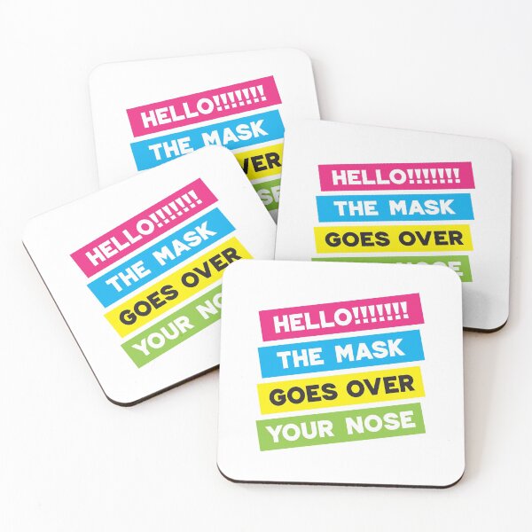 Item preview, Hello! The Mask Goes Over Your Nose! Stripes 2 designed and sold by VicEllisArt.