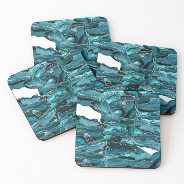 Item preview, Blue and Gold Glitter Agate designed and sold by Alemi.