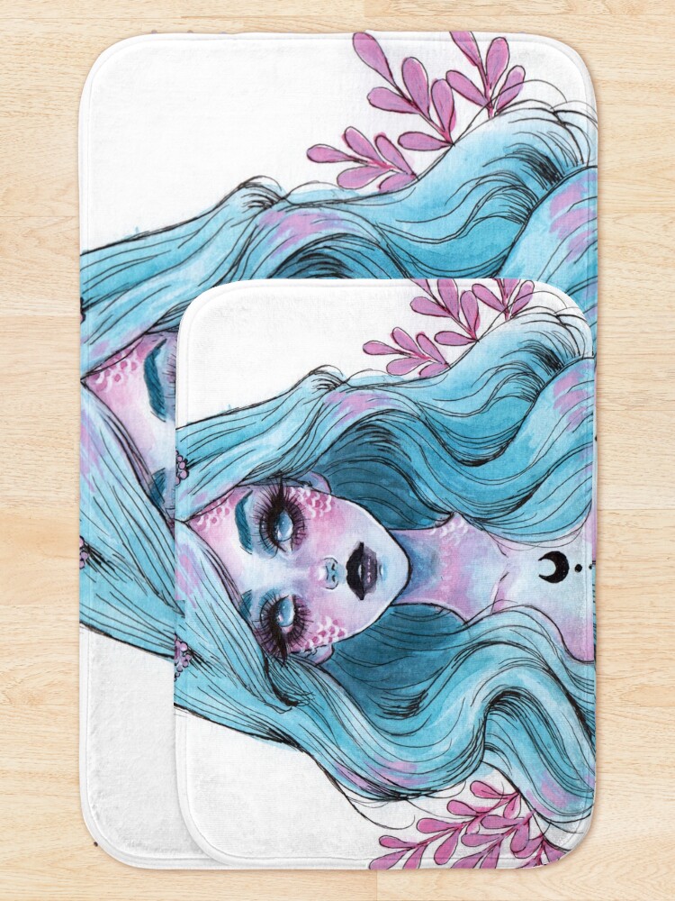 Alternate view of Pearlescent mermaid Bath Mat