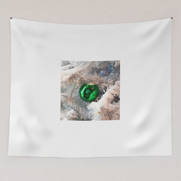 Item preview, Green ball on white branches of Christmas tree designed and sold by Irina Afonskaya.