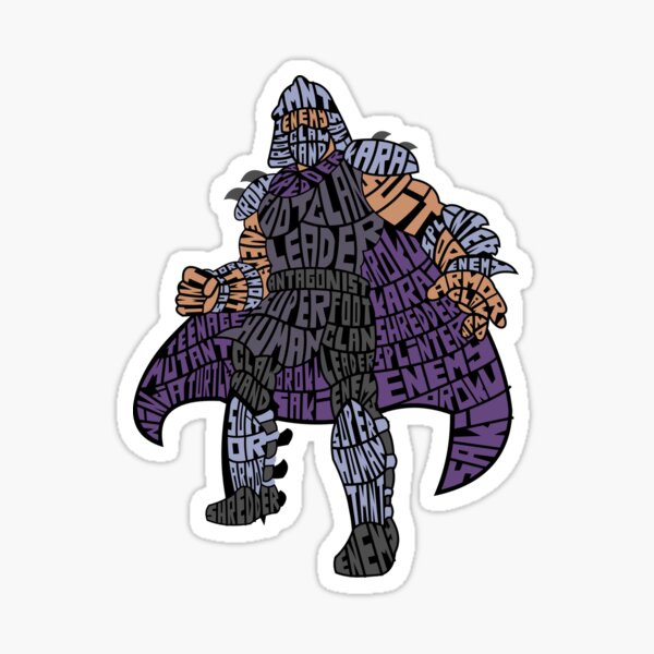 Foot Clan Leader Calligram Sticker
