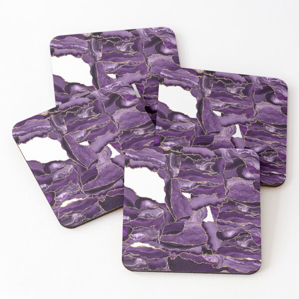 Item preview, Purple and Gold Glitter Agate designed and sold by Alemi.